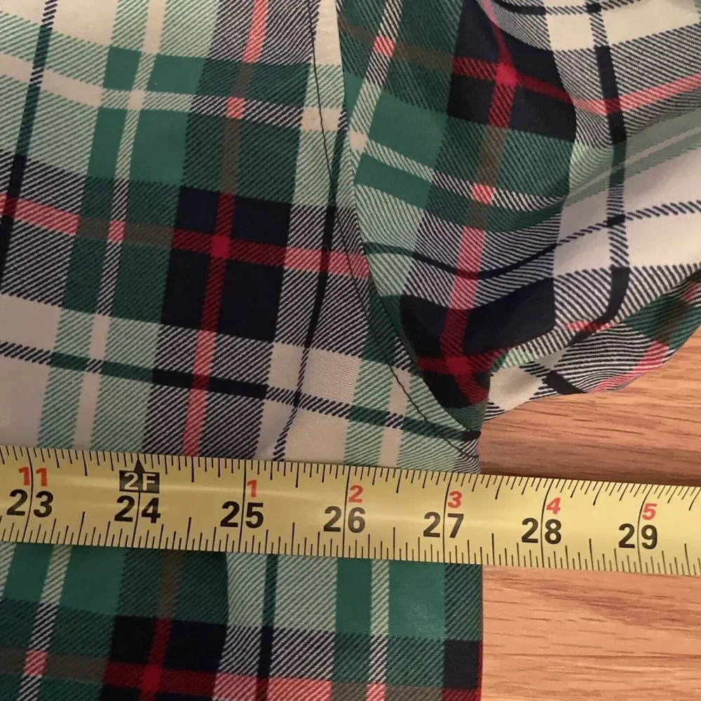 Vintage IZOD Green Blue Plaid Men's Pullover Windbreaker Jacket Size XL‎